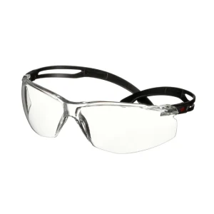 Occhiali-3M-Secure-Fit-500-Lenti-Trasparenti-Montatura-Nera