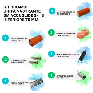 Kit Ricambi Unità Nastrante Inferiore 3M Accuglide 2+ | 3 75 mm