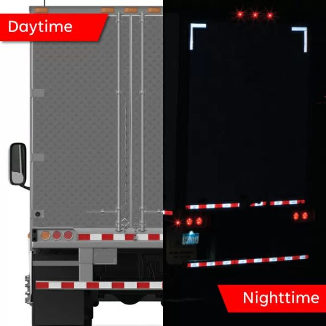 Nastro Retroriflettente 3M per Veicoli Rigidi 983-32 Bianco/Rosso